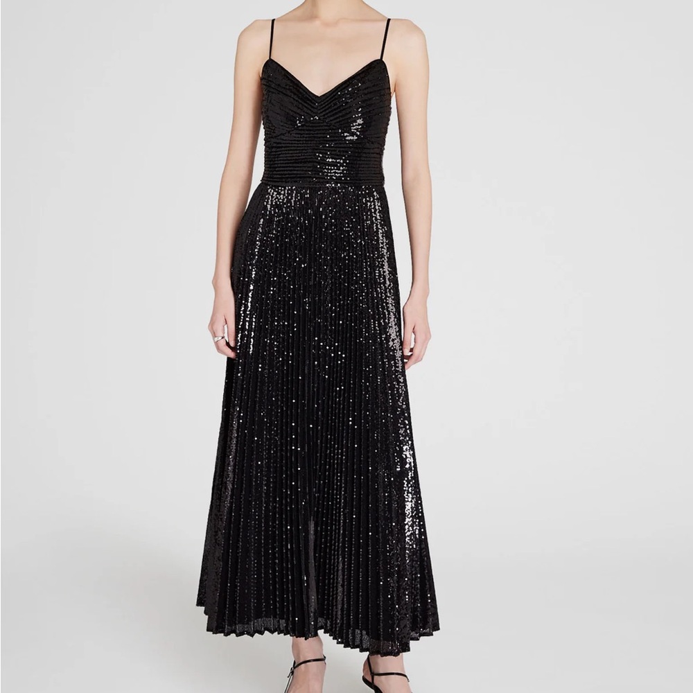 Club Monaco Black Sequin Evening Dress